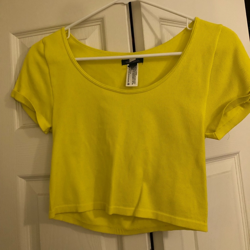 Yellow crop top